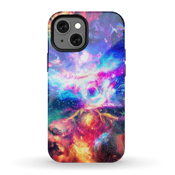 iPhone 13 mini StrongFit Colorful Galaxy by Art Design Works