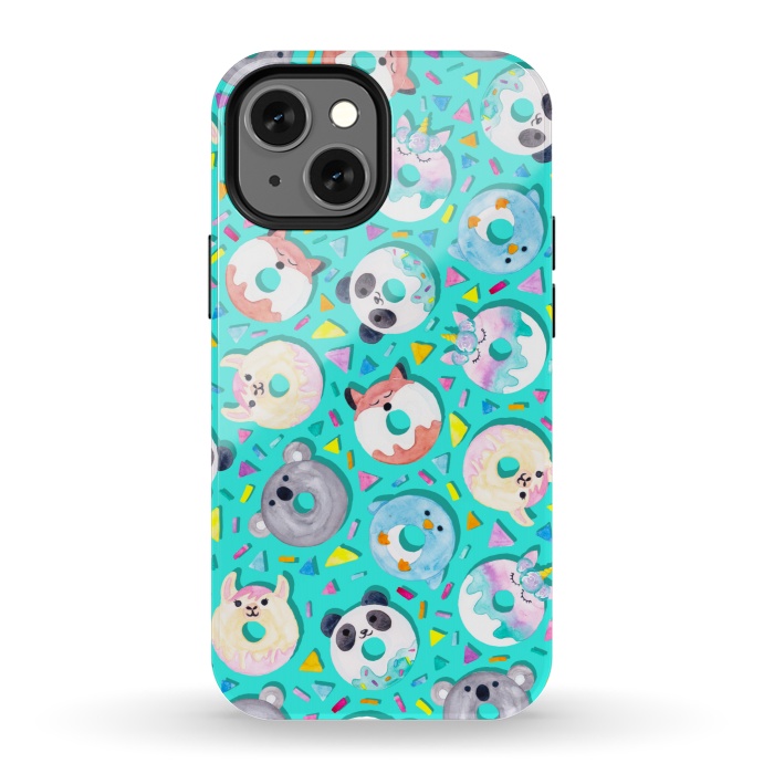 iPhone 13 mini StrongFit Animal Donut Confetti by gingerlique