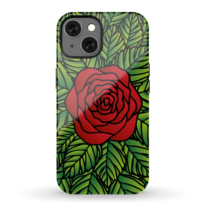 iPhone 13 StrongFit Red Rose by Majoih