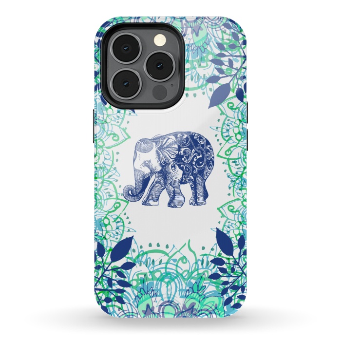 iPhone 13 pro StrongFit Boho Elephant  by Rose Halsey