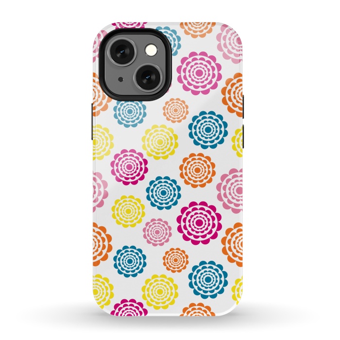 iPhone 13 mini StrongFit Bright Flowers by Martina