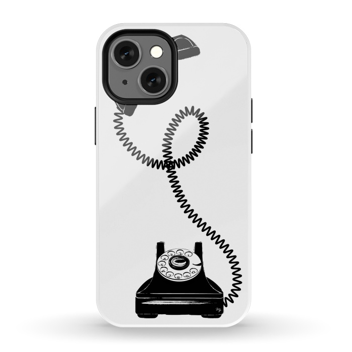 iPhone 13 mini StrongFit Black Vintage Phone by Martina