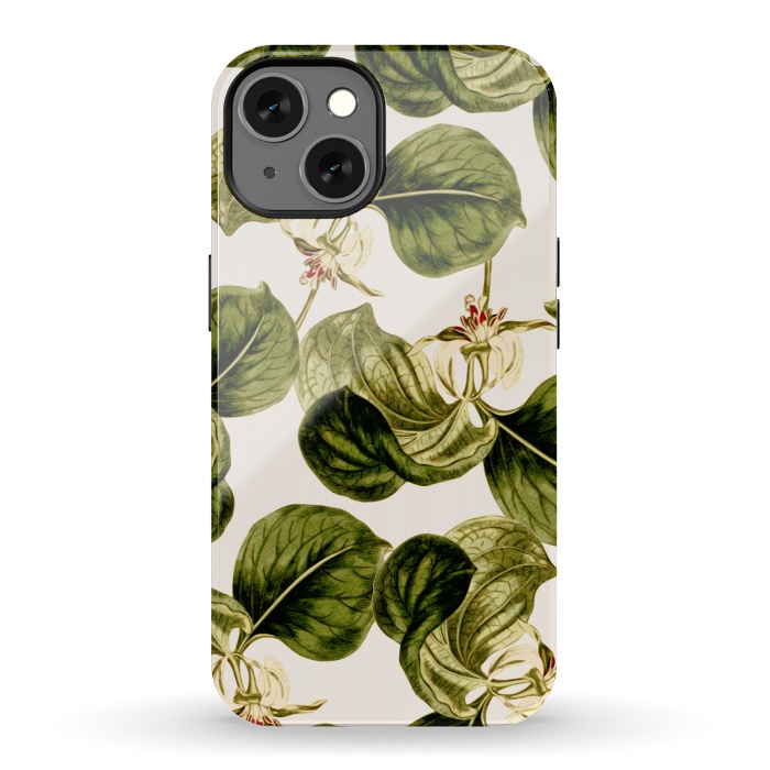 iPhone 13 StrongFit Botany Leaf Pattern  by Zala Farah