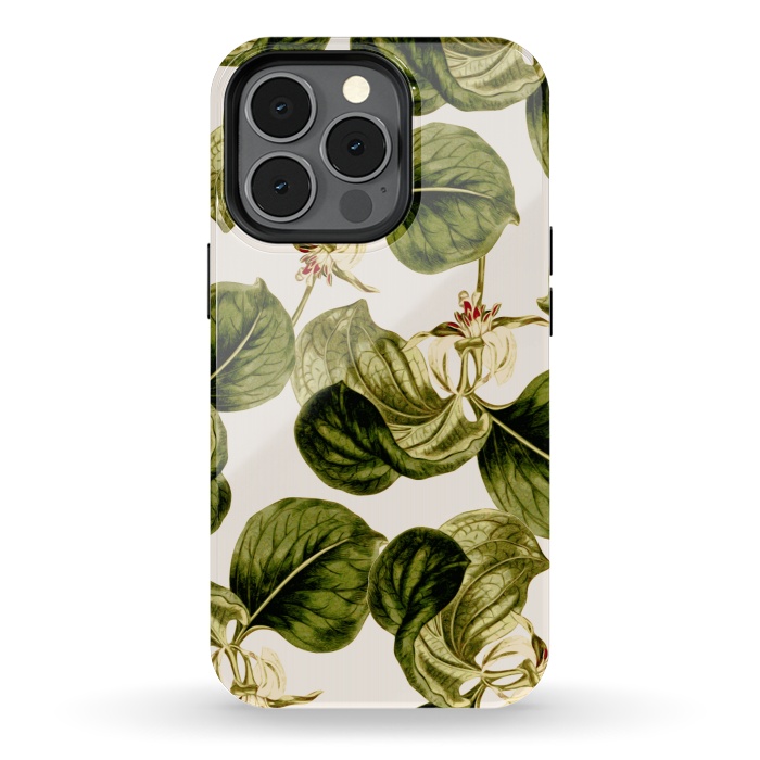 iPhone 13 pro StrongFit Botany Leaf Pattern  by Zala Farah