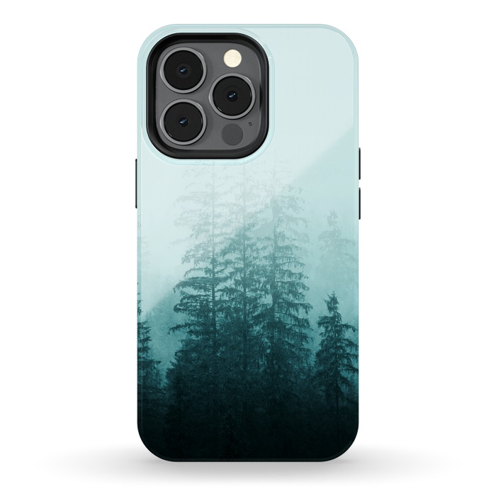 iPhone 13 pro StrongFit Blue Coniferous Forest by Creativeaxle