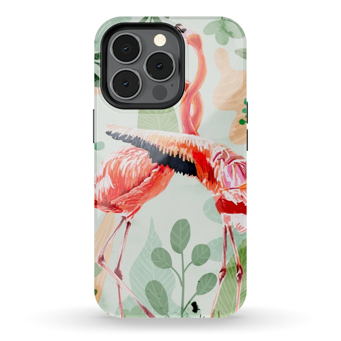 iPhone 13 pro StrongFit Flamingo Love by Uma Prabhakar Gokhale
