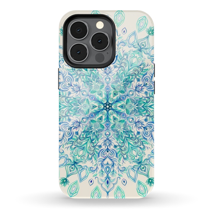 iPhone 13 pro StrongFit Peppermint Snowflake on Cream  by Micklyn Le Feuvre