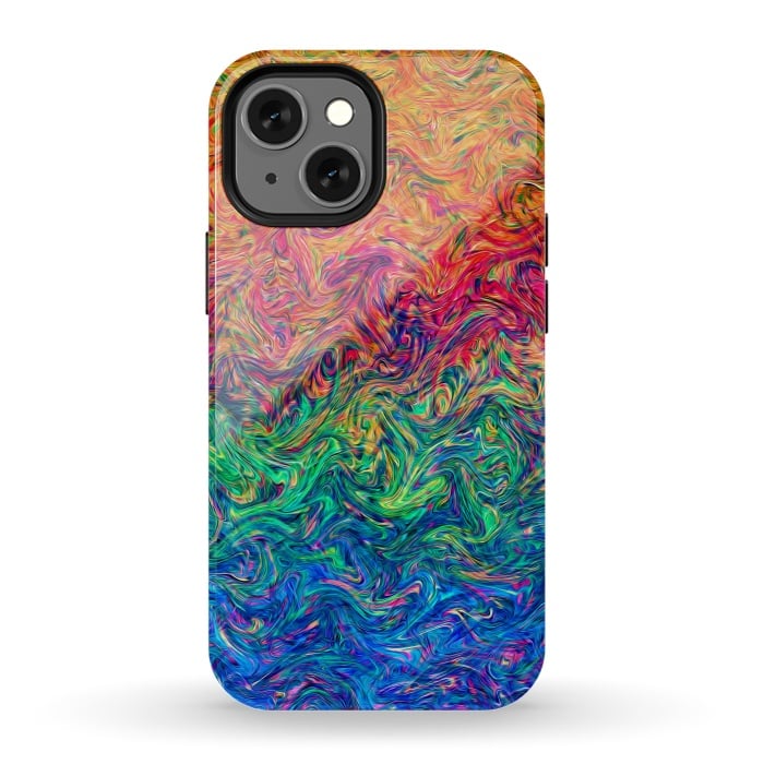 iPhone 13 mini StrongFit Fluid Colors G249 by Medusa GraphicArt