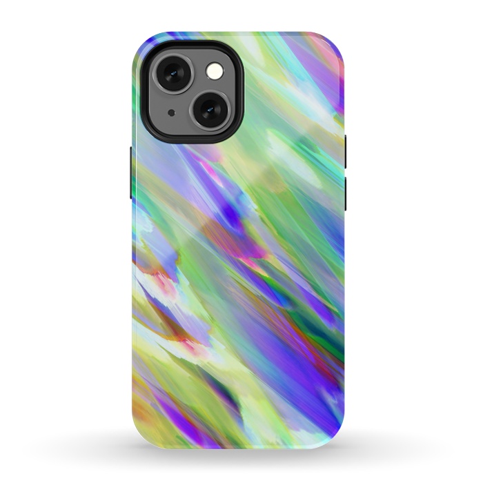 iPhone 13 mini StrongFit Colorful digital art splashing G401 by Medusa GraphicArt