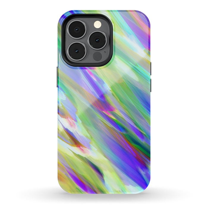 iPhone 13 pro StrongFit Colorful digital art splashing G401 by Medusa GraphicArt