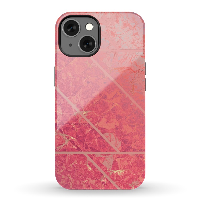 iPhone 13 StrongFit Pink Marble Texture G281 by Medusa GraphicArt
