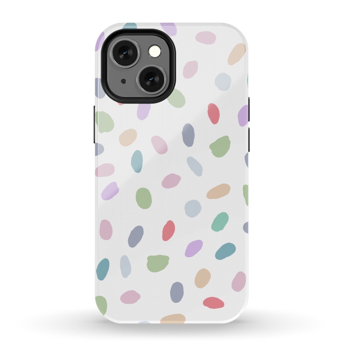 iPhone 13 mini StrongFit Color Oval Dots by Creativeaxle