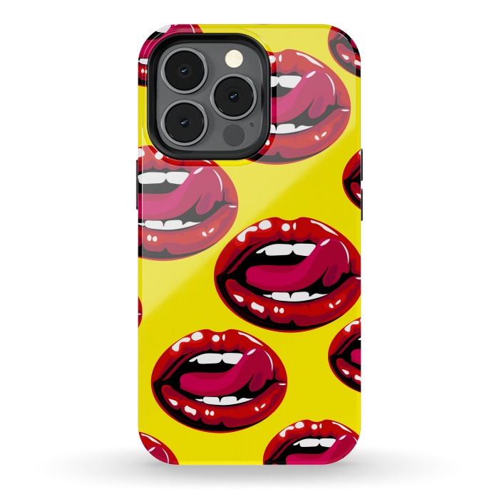 iPhone 13 pro StrongFit red lips design by MALLIKA