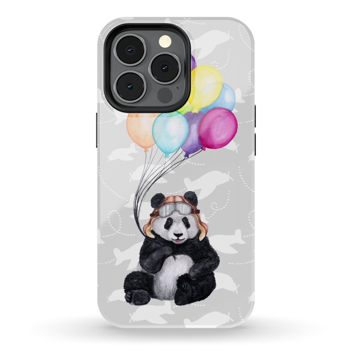 iPhone 13 pro StrongFit Aviator Panda by gingerlique