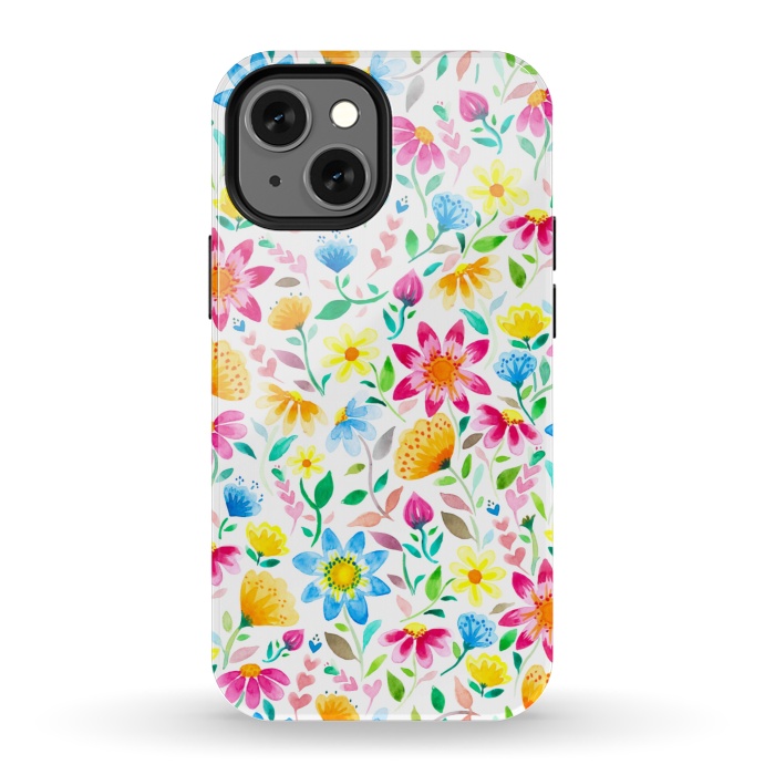 iPhone 13 mini StrongFit Flower Power Garden by gingerlique