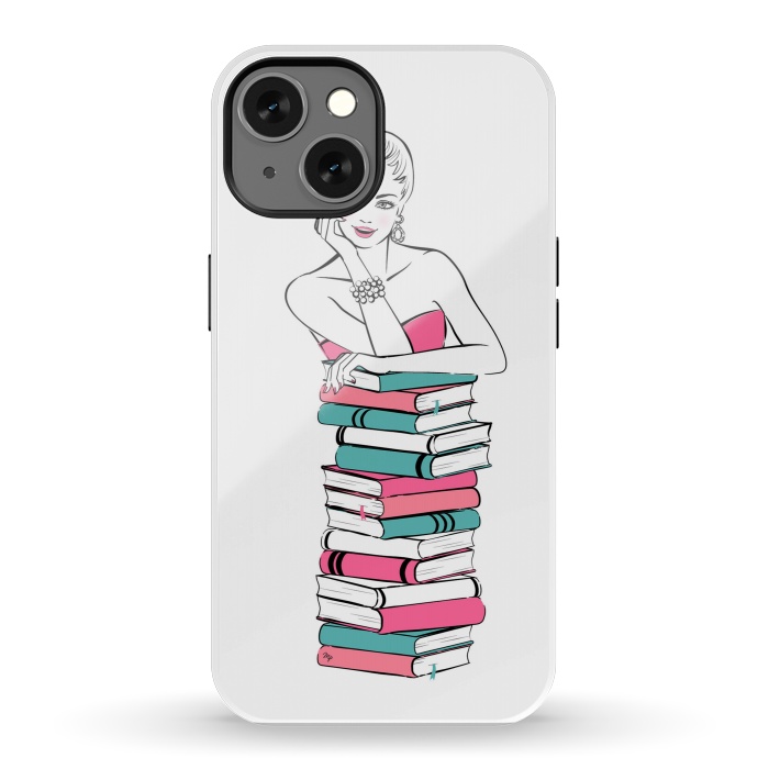 iPhone 13 StrongFit Lady Bookworm by Martina