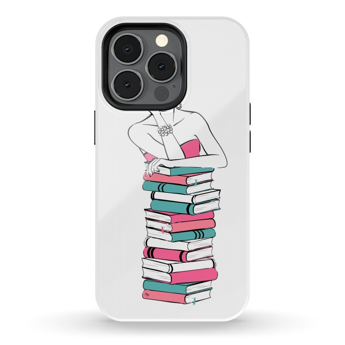 iPhone 13 pro StrongFit Lady Bookworm by Martina