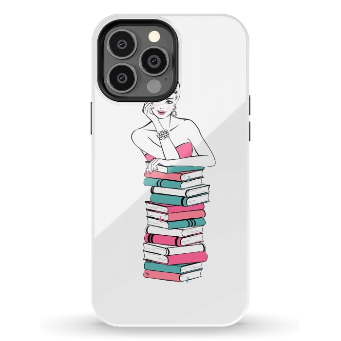 iPhone 13 Pro Max StrongFit Lady Bookworm by Martina