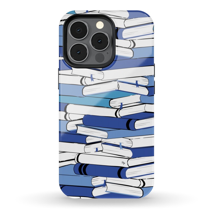 iPhone 13 pro StrongFit Blue Books by Martina