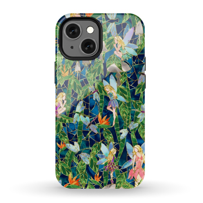 iPhone 13 mini StrongFit Emerald Forest Fairies by gingerlique