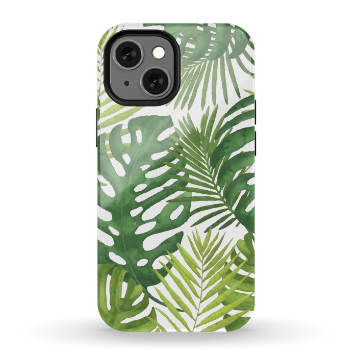 iPhone 13 mini StrongFit Tropicalist Monstera by Creativeaxle