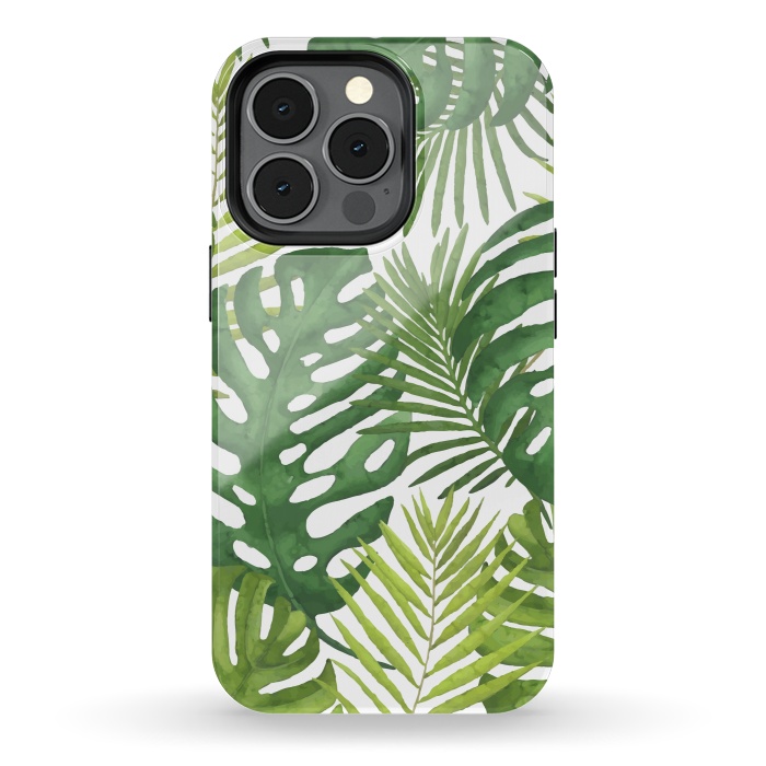 iPhone 13 pro StrongFit Tropicalist Monstera by Creativeaxle