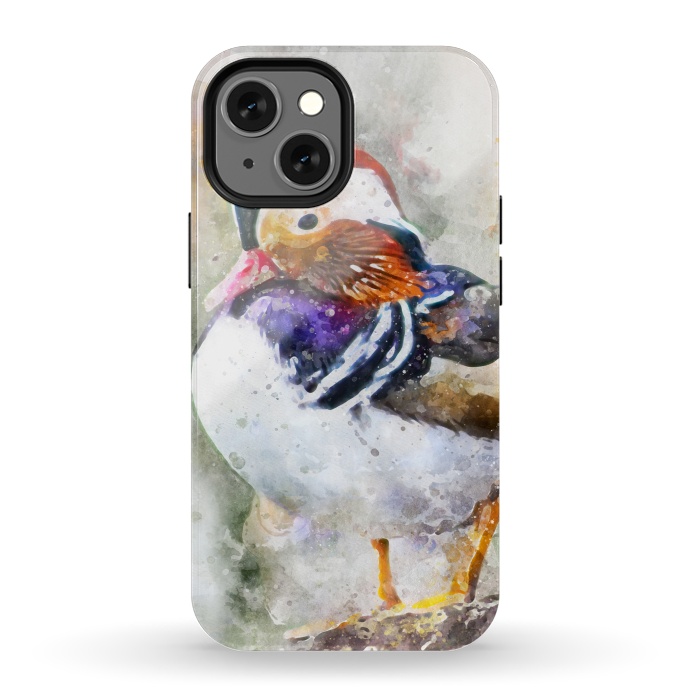 iPhone 13 mini StrongFit Mandarin Duck by Creativeaxle