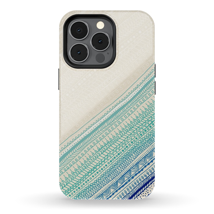 iPhone 13 pro StrongFit Ocean Tribal by Tangerine-Tane