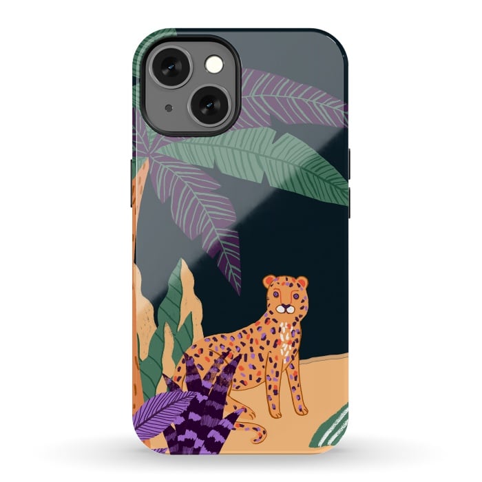 iPhone 13 StrongFit Cheetah on Tropical Beach by  Utart