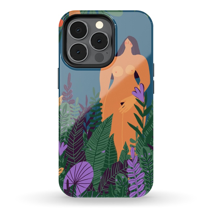 iPhone 13 pro StrongFit Eve - Nude Woman in Tropical Jungle by  Utart