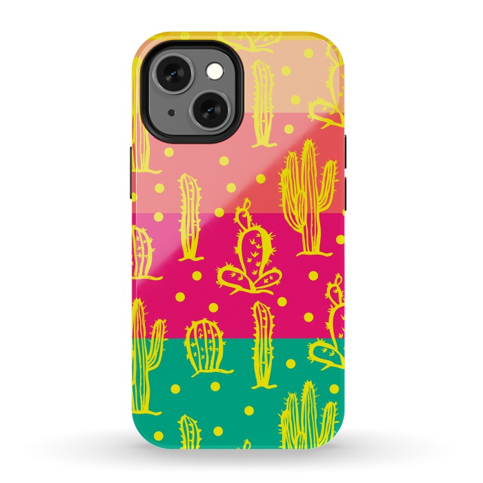 iPhone 13 mini StrongFit Cactus in Luminous Tones by Rossy Villarreal
