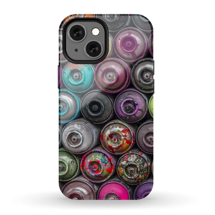 iPhone 13 mini StrongFit Spray Paint Cans by Andrea Haase
