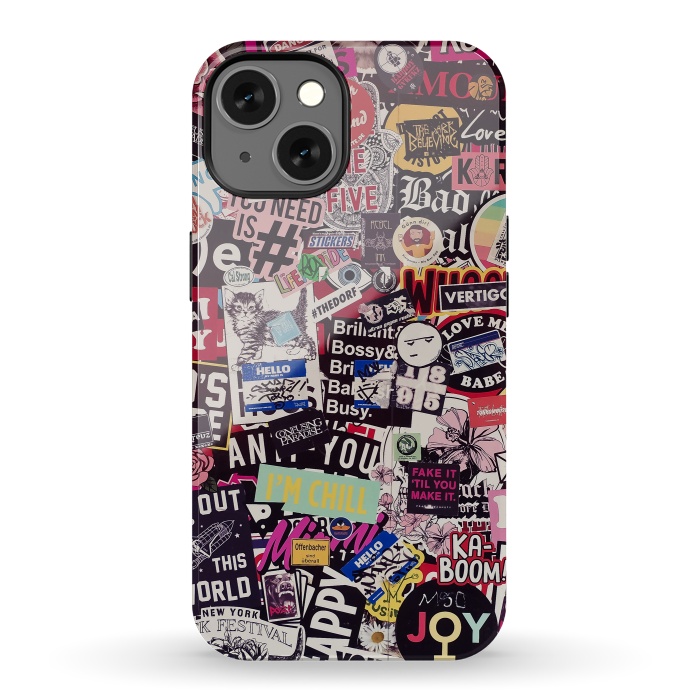 iPhone 13 StrongFit Colorful Sticker Wall by Andrea Haase