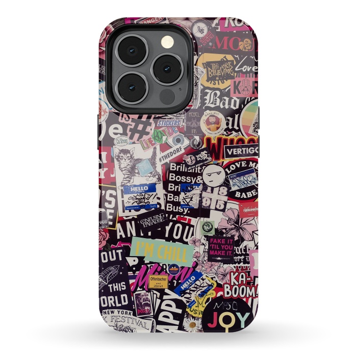 iPhone 13 pro StrongFit Colorful Sticker Wall by Andrea Haase