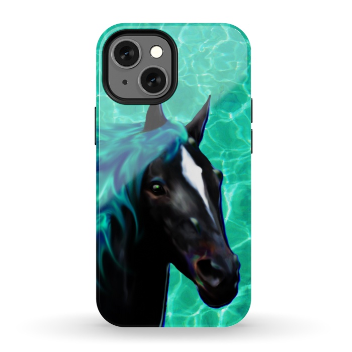 iPhone 13 mini StrongFit Horse Spirit Water Dream by BluedarkArt