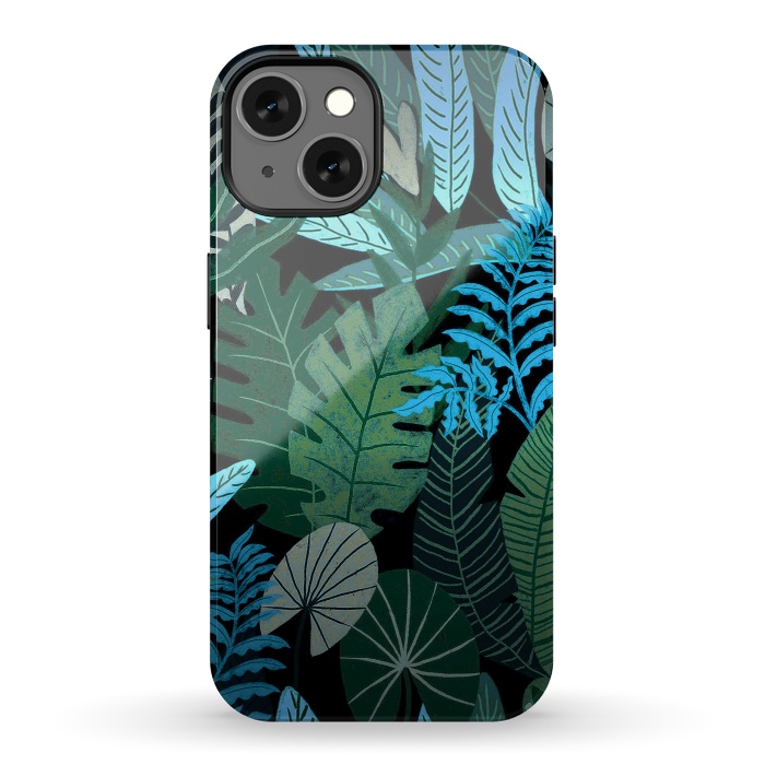 iPhone 13 StrongFit Tropical Jungle at Night- Eve's Jungle by  Utart