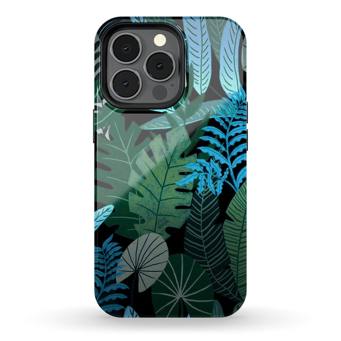 iPhone 13 pro StrongFit Tropical Jungle at Night- Eve's Jungle by  Utart