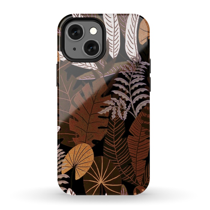 iPhone 13 mini StrongFit Eve's tropical Jungle at Night  by  Utart