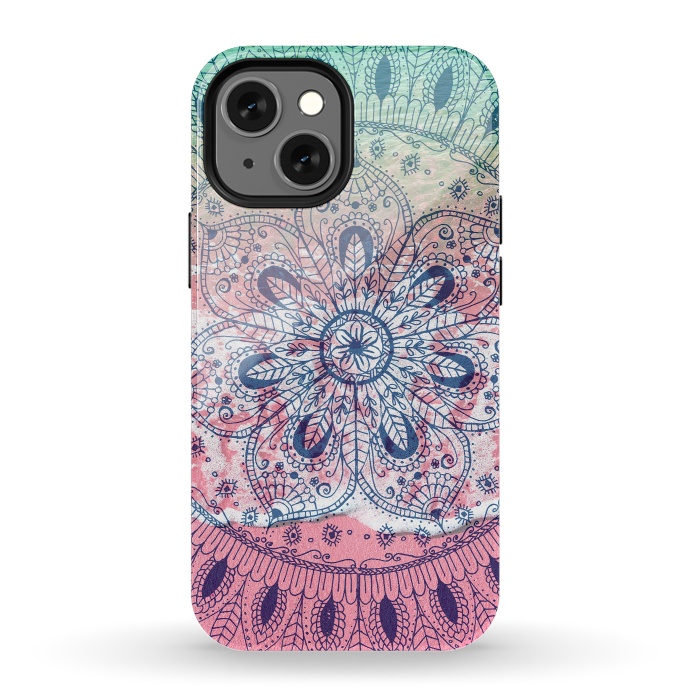 iPhone 13 mini StrongFit Summer beach bohemian mandala  by InovArts