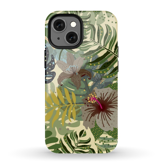 iPhone 13 mini StrongFit Jungle Foliage by  Utart