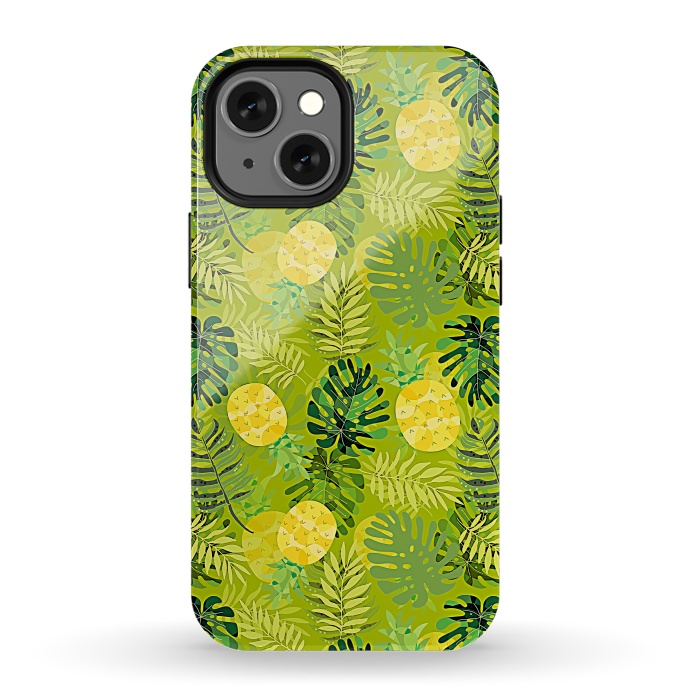 iPhone 13 mini StrongFit Eve's colorful pineapple garden Jungle by  Utart
