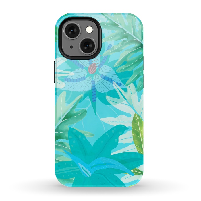 iPhone 13 mini StrongFit Eve's blue Aroma Garden by  Utart