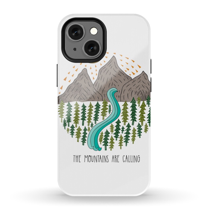iPhone 13 mini StrongFit Mountains Are Calling by Pom Graphic Design