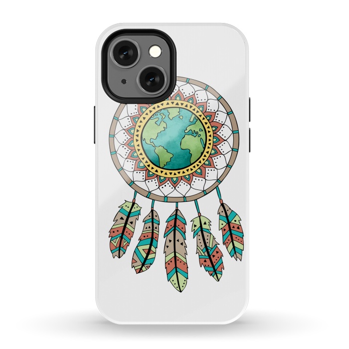iPhone 13 mini StrongFit World Dreamcatcher by Pom Graphic Design