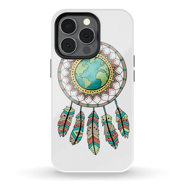 iPhone 13 pro StrongFit World Dreamcatcher by Pom Graphic Design