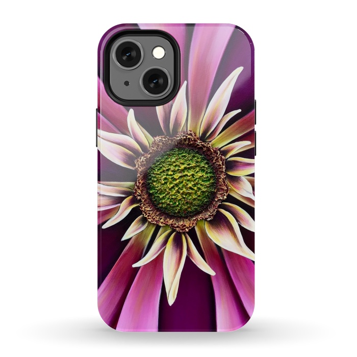 iPhone 13 mini StrongFit Pink Burst by Denise Cassidy Wood