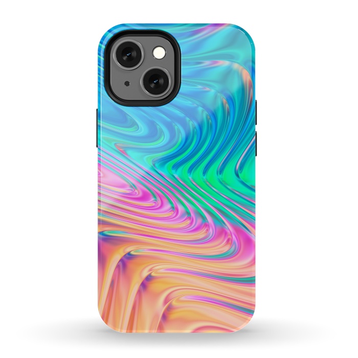 iPhone 13 mini StrongFit Abstract Vivid Waves by Art Design Works