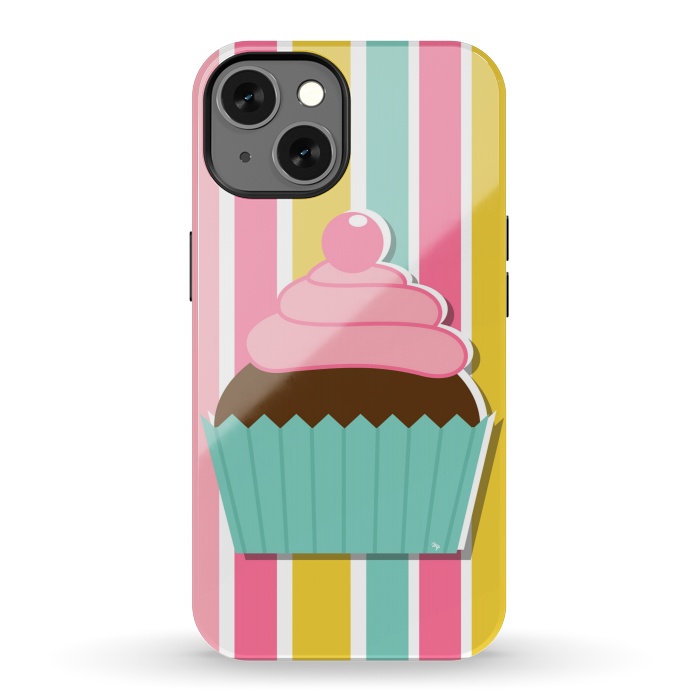 iPhone 13 StrongFit Colorful cupcake by Martina