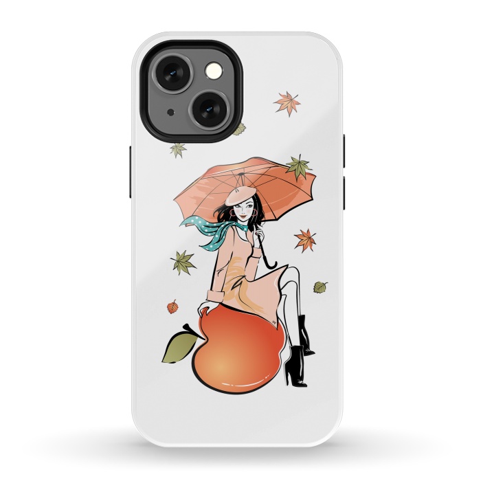 iPhone 13 mini StrongFit Autumn Girl by Martina