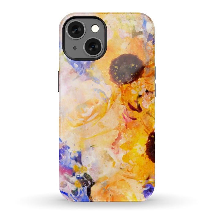 iPhone 13 StrongFit Yellow Vintage Rose by Creativeaxle
